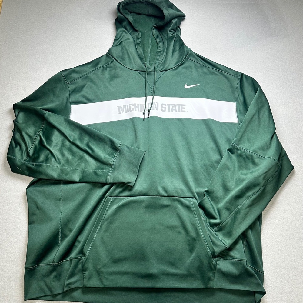 Nike Hoodie Mens 4XL Green Michigan State Spartans Pullover Performance